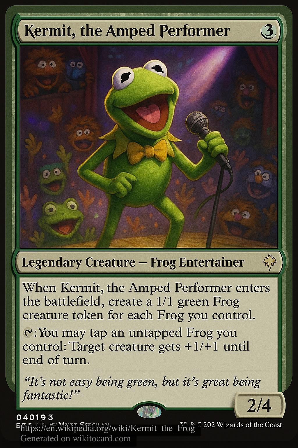 Kermit, the Amped Performer
